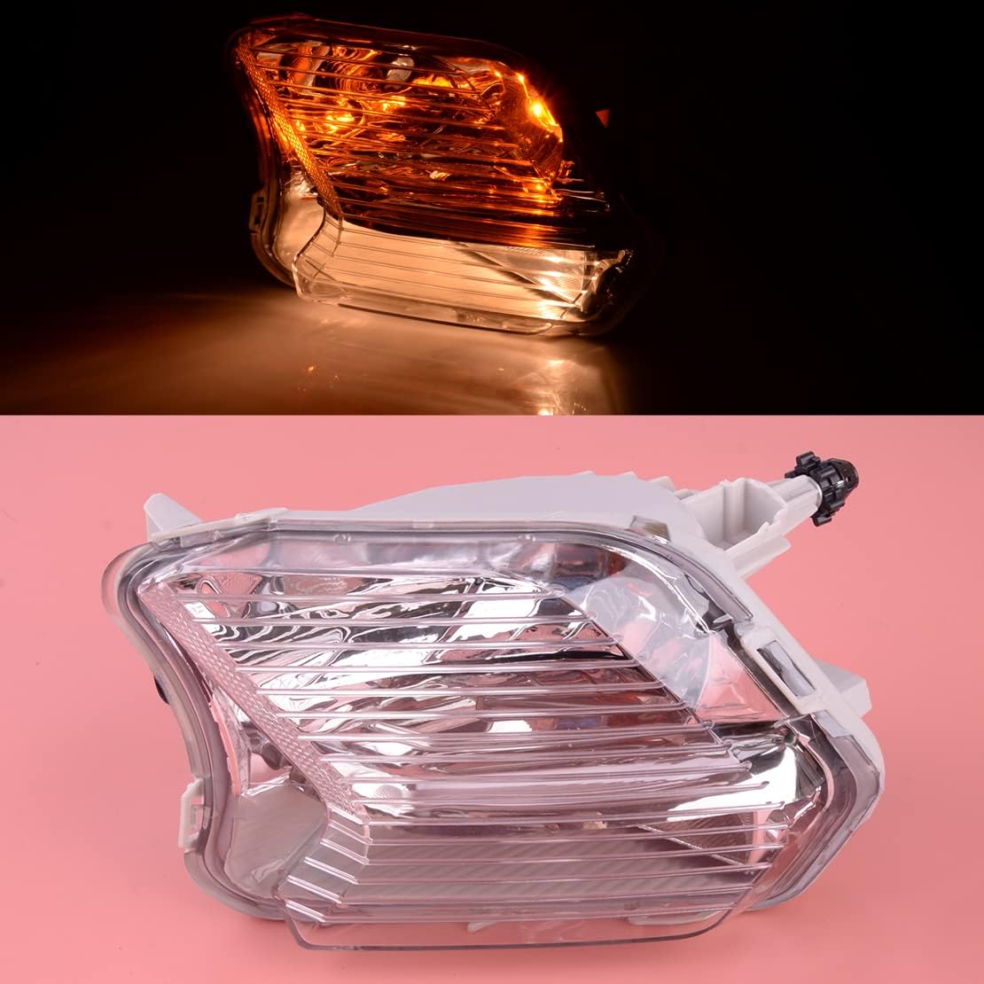 beler Front Left Fog Light Turn Signal Lamp with Bulb Clear Lens GJ5Z-13200-D Fit for Ford Escape Kuga 2017-2019